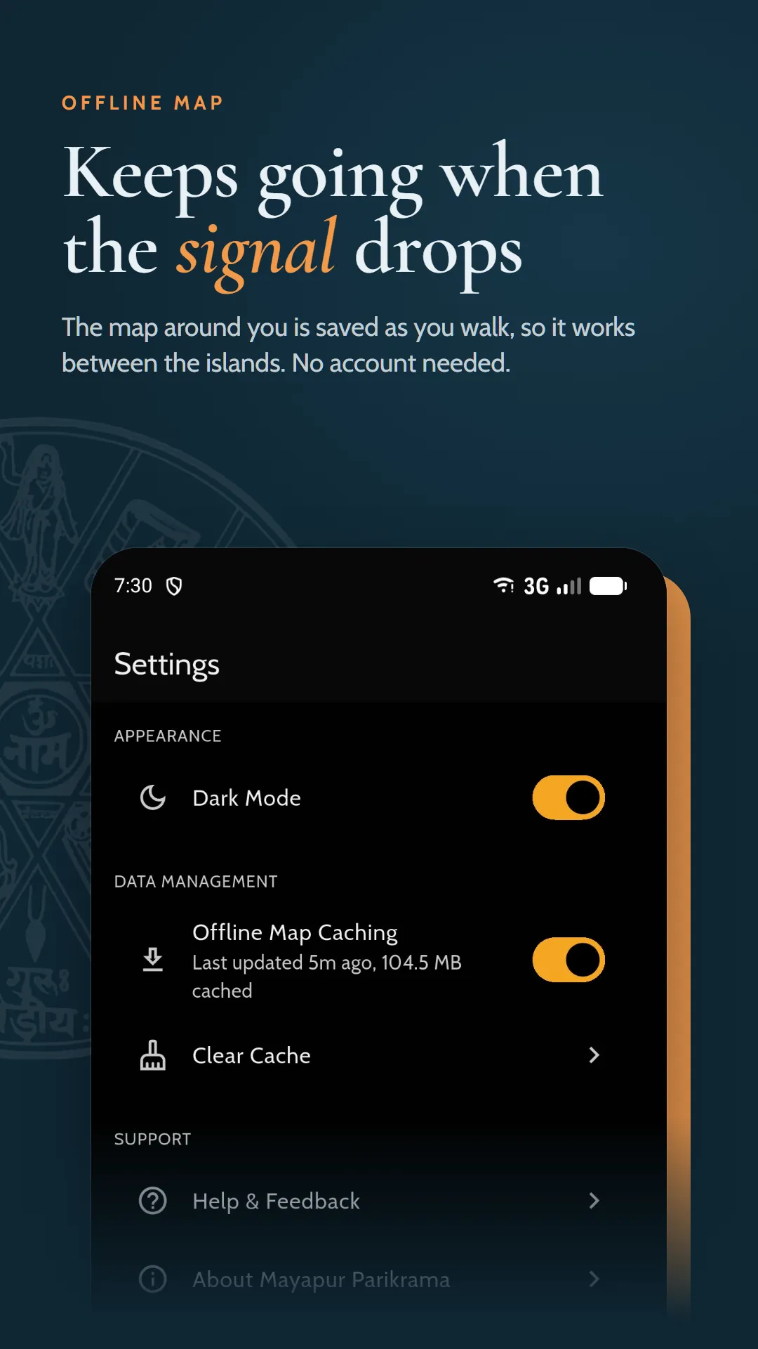 Offline map that keeps working without signal